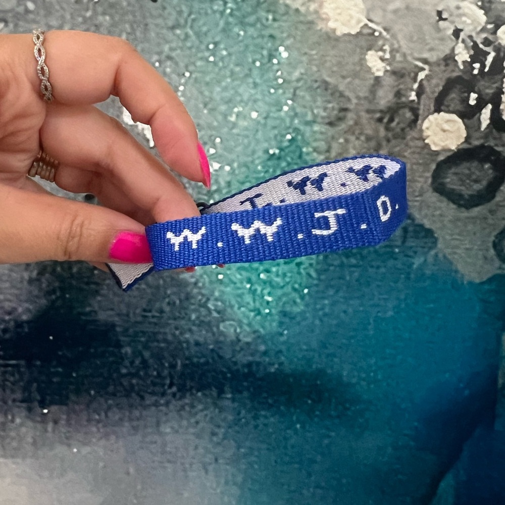 WWJD Blue Bracelet | M